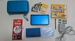 【すぐ遊べる・液晶保護付】3DS LL ブルー×ブラック 豪華フルセット