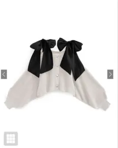 GRL ショルダーリボンオフショルラメニットカーディガン 【gn334】