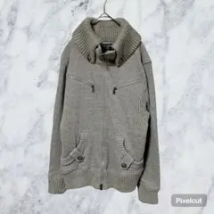 J0310 Dal Fellow グランジ フルジップ スウェット グレー L