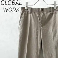 GLOBAL WORK スラックス ウエストゴム ポケット付き ストレッチ