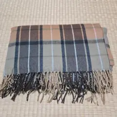 チェック柄　マフラー　大判　膝掛け