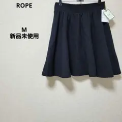 ROPE 膝丈フレアスカートバックジップ ブラック Mサイズのサムネイル