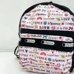 人気　レスポートサック　リュックサック　キッズ　子供　動物　ローマ字　ピンク
