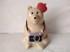 しろくま貯金箱 ベレー帽 ブラックカメラ 2点セット