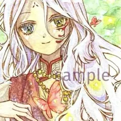 手描きイラスト　オリジナルイラスト　アナログイラスト　水彩画　原画 No.132