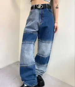 フーズフーギャラリー リメイクライク パッチワークデニムパンツ ジーンズ Fのサムネイル