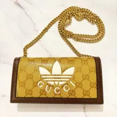 レア商品！◆GUCCI◆グッチ adidasコラボ チェーン付きウォレット 財布