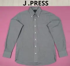 【美品】J.PRESS ジェイプレス ボタンダウン 長袖チェックシャツのサムネイル