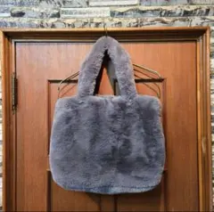 H&M フェイクファー ショッパー ファー トート バッグ　美品