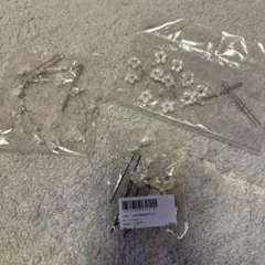 花とパールのヘアアクセサリー3点セット　結婚式　髪飾り