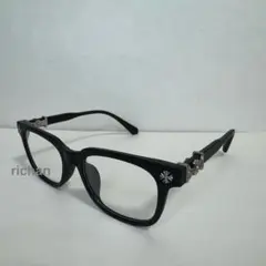 黒縁　クリア メタル 　眼鏡　伊達メガネ　シルバー艶消し