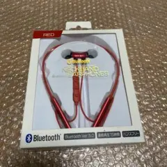 Bluetooth ネックバンドイヤホン レッド 本体のサムネイル
