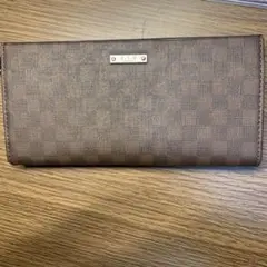 A.S.M. チェック柄 長財布 ブラウンのサムネイル