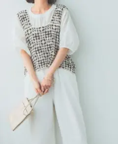 スタディオクリップ　クロシェレースビスチェ