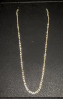 ゴールド系 テニスチェーン ネックレス ラインストーン ユニセックス