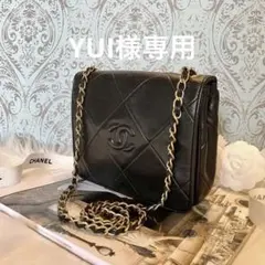 【美品】CHANEL シャネル ミニマトラッセ チェーン ショルダーバッグ ラム
