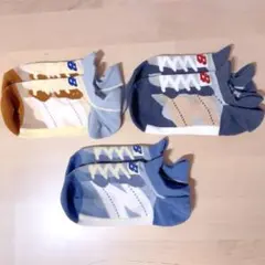 new balance レディース 靴下 3足セット スニーカー柄