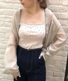 one after another NICE CLAUP ノーカラーシアーシャツのサムネイル