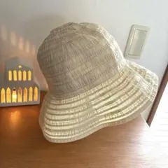 春夏 軽量ブレードツバ広ハット 洗える 57.5