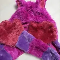 チェシャ猫 マフラーファンキャップ ピンク jk