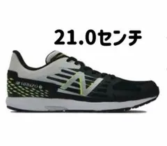 ニューバランス 靴 21センチ シューズ 黒 紐靴 キッズ ジュニア 運動靴