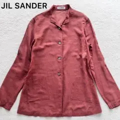 美品 ジルサンダー スキッパーシャツ 長袖 ダークグレー サイズ36 