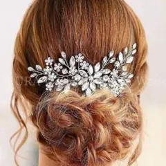 新品高品質シルバーヘッドドレス結婚式ヘアアクセサリー髪飾りブライダルウェディング