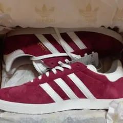 adidas Gazelle 赤白 スニーカー