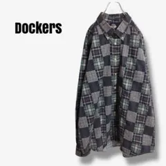 mt24526 90s 日本製 ドッカーズ　パッチワークチェックシャツ ビッグ