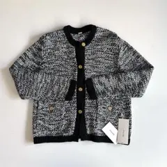 未使用タグ付き　ミラオーウェン　ツイードニットジャケットS 即納