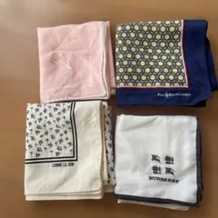 Polo Ralph Lauren & Burberry 、コムサハンカチ4枚