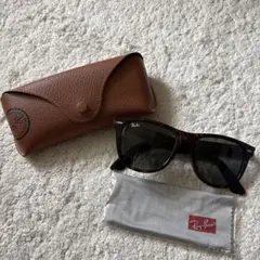レイバンウェイファーラーサングラスレザーRayBanQB2140QM偏光ケース付