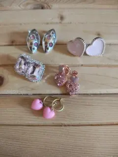 ピンクイヤリングセット