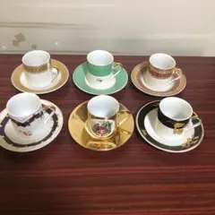 Noritake デミタスカップ＆ソーサー 6客セット 金彩 日本製訳あり