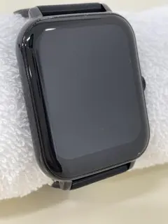 ブラック スクエア型 スマートウォッチ