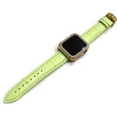 レザー04⭐︎AppleWatchキラキラカバーケースアップルウォッチバンドベルト