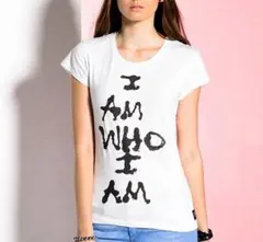 DIESEL 半袖Tシャツ I AM WHO I AM ホワイト XSサイズのサムネイル