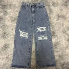 SHEIN Teen デニムパンツ 10-11Y ダメージ加工