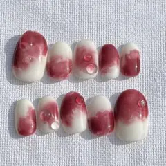 【現品販売】無花果ネイルイチヂクネイル いちぢくネイル 水滴ネイル 桃ネイル