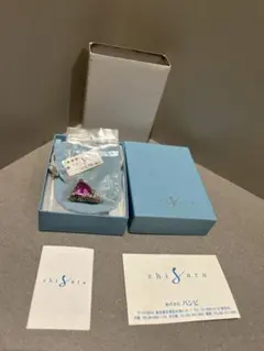 美肌ジュエリー”ちさら”シルバー925&ハート型ピンク石 ネックレス　未使用品