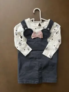 ミニーちゃん　サロペット ワンピース セット