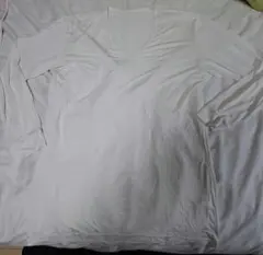 ユニクロ HEATTECH ホワイト Vネック 長袖 Lサイズ