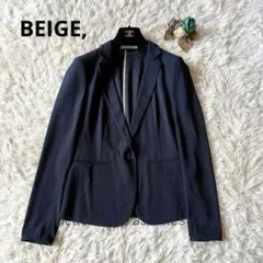 ベイジ　オンワード　テーラードジャケット　ネイビー　ウォッシャブル　ストレッチ