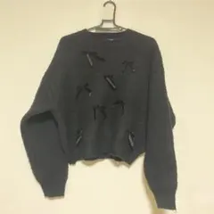 FREAK'S STORE ブラックニットセーター Fサイズ