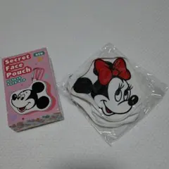 ミニー　ミッキー＆フレンズ シークレットフェイスポーチ カラビナ付き