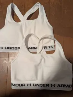 UNDER ARMOUR ホワイト スポーツブラ L