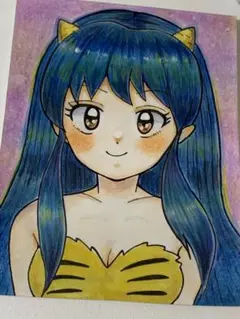手描きイラスト　ファンアート　ラムちゃん　うる星やつら