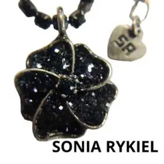 ソニアリキエルSONIA RYKIEL✴︎ネックレス　ブラック　フラワー