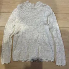 DHOLIC レース長袖カットソー　Mサイズ　白・ホワイト