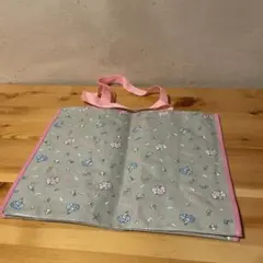 サンリオ 花柄 手提げ袋 グレー キキララ